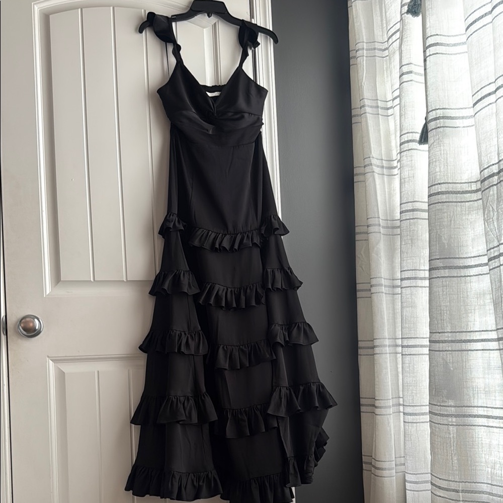 Altar’d State Black Ruffle Dress